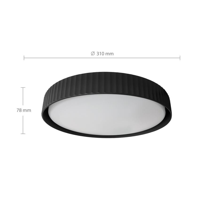 Brilagi - Plafonnier LED LUCIA LED/24W/230V Ø 31 cm noir