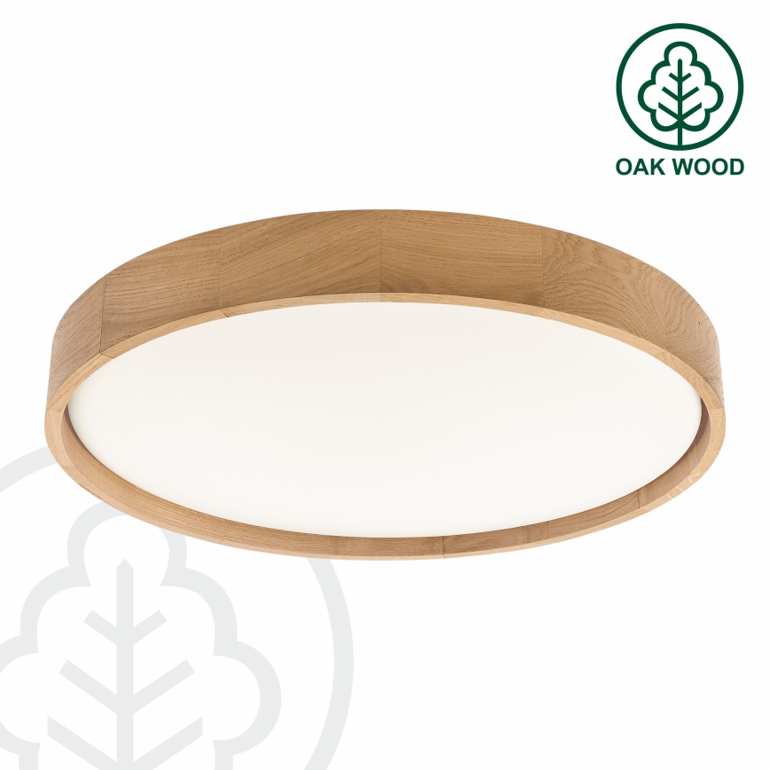 Brilagi - Plafonnier LED MANAROLA PLAIN 36W/230V 3000K Ø 48 cm, finition chêne