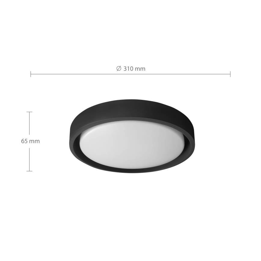 Brilagi - Plafonnier LED MATTEO LED/24W/230V Ø 31 cm noir