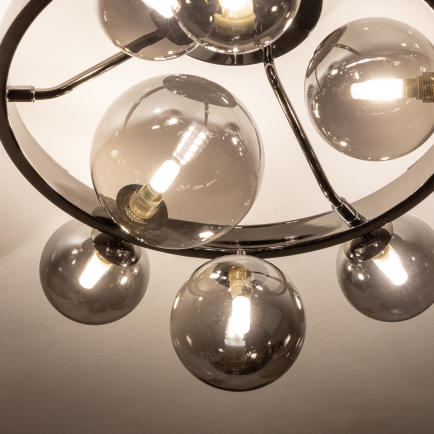 Brilagi - Plafonnier LED MILLA 10xG9/3W/230V chrome brillant/fumé