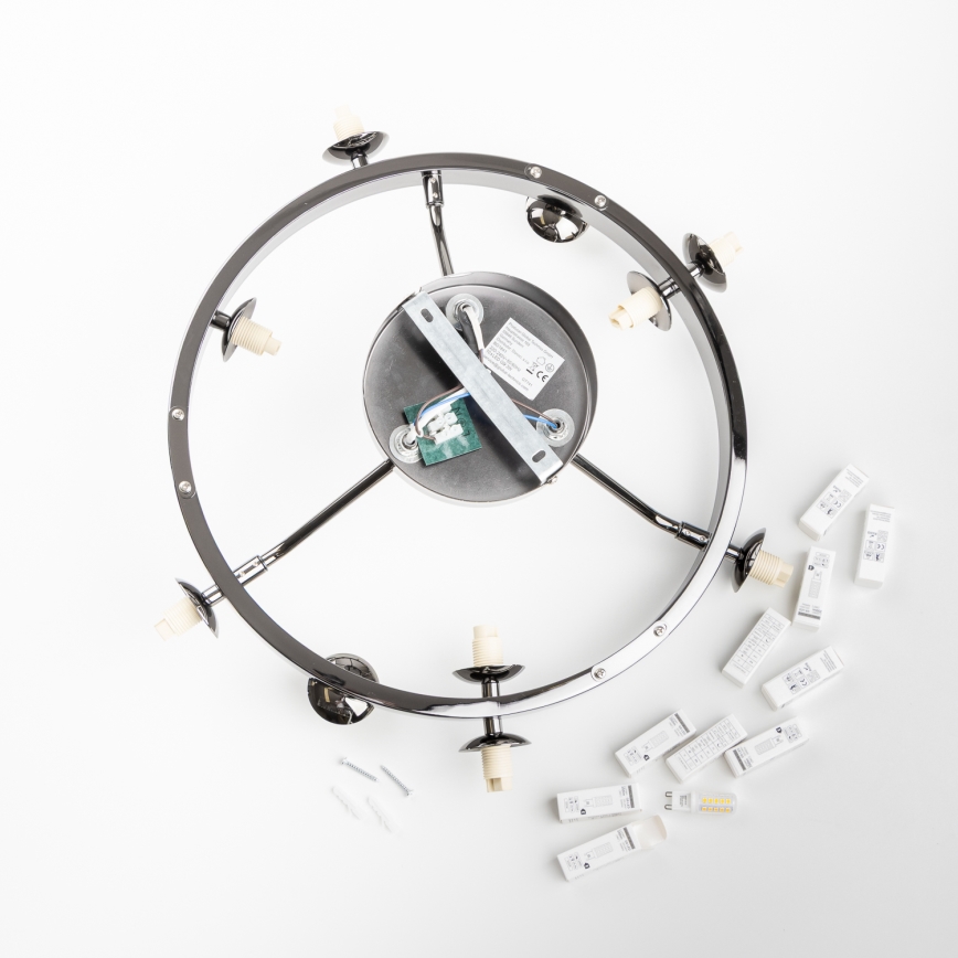 Brilagi - Plafonnier LED MILLA 10xG9/3W/230V chrome brillant/fumé