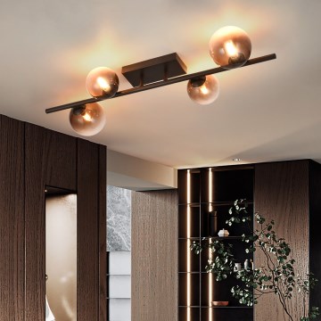 Brilagi - Plafonnier LED MILLA 4xG9/3W/230V brun/marron fumé