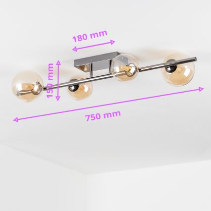 Brilagi - Plafonnier LED MILLA 4xG9/3W/230V chrome brillant/doré