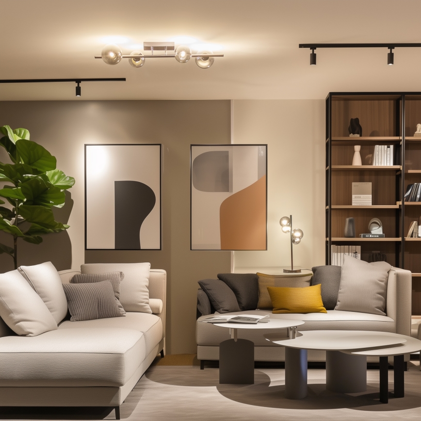 Brilagi - Plafonnier LED MILLA 4xG9/3W/230V chrome brillant/fumé