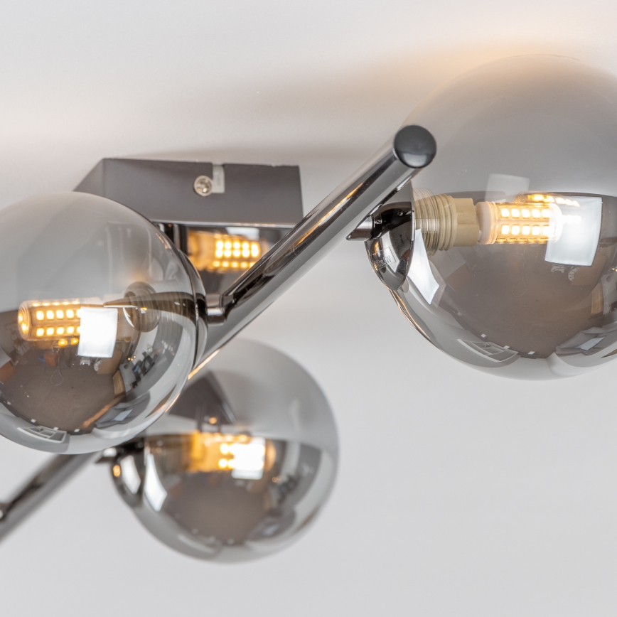 Brilagi - Plafonnier LED MILLA 4xG9/3W/230V chrome brillant/fumé