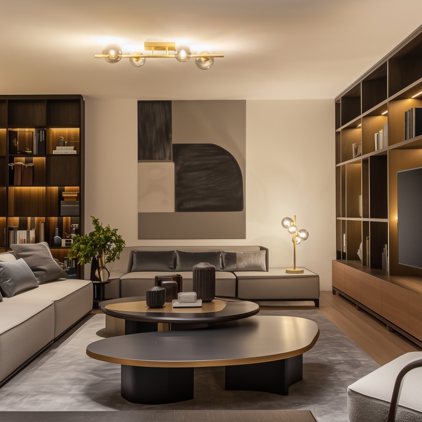 Brilagi - Plafonnier LED MILLA 4xG9/3W/230V doré/fumé