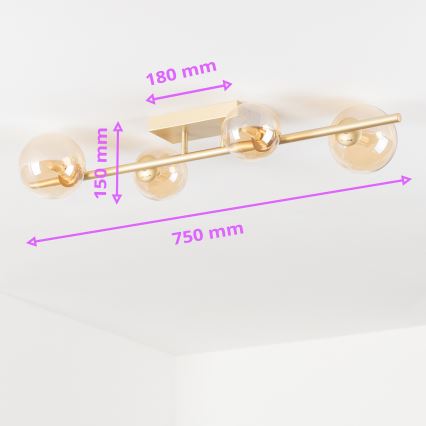 Brilagi - Plafonnier LED MILLA 4xG9/3W/230V doré