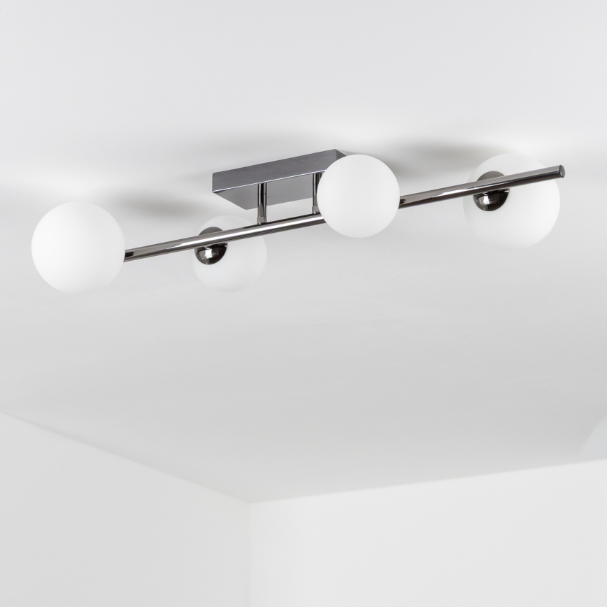 Brilagi - Plafonnier LED MILLA 4xG9/3W/230V, montage en saillie, noir chromé/blanc