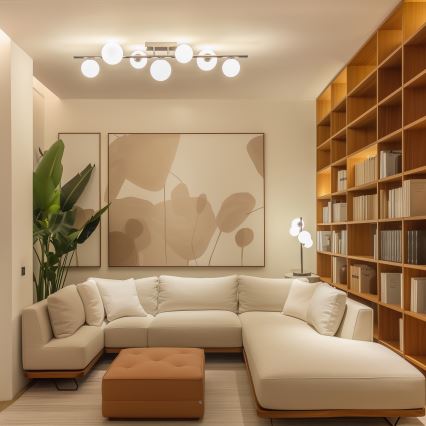 Brilagi - Plafonnier LED MILLA 7xG9/3W/230V chrome brillant/blanc