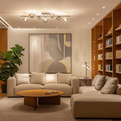 Brilagi - Plafonnier LED MILLA 7xG9/3W/230V chrome brillant/fumé