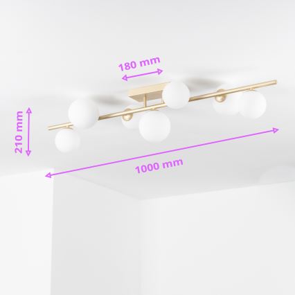 Brilagi - Plafonnier LED MILLA 7xG9/3W/230V doré/blanc