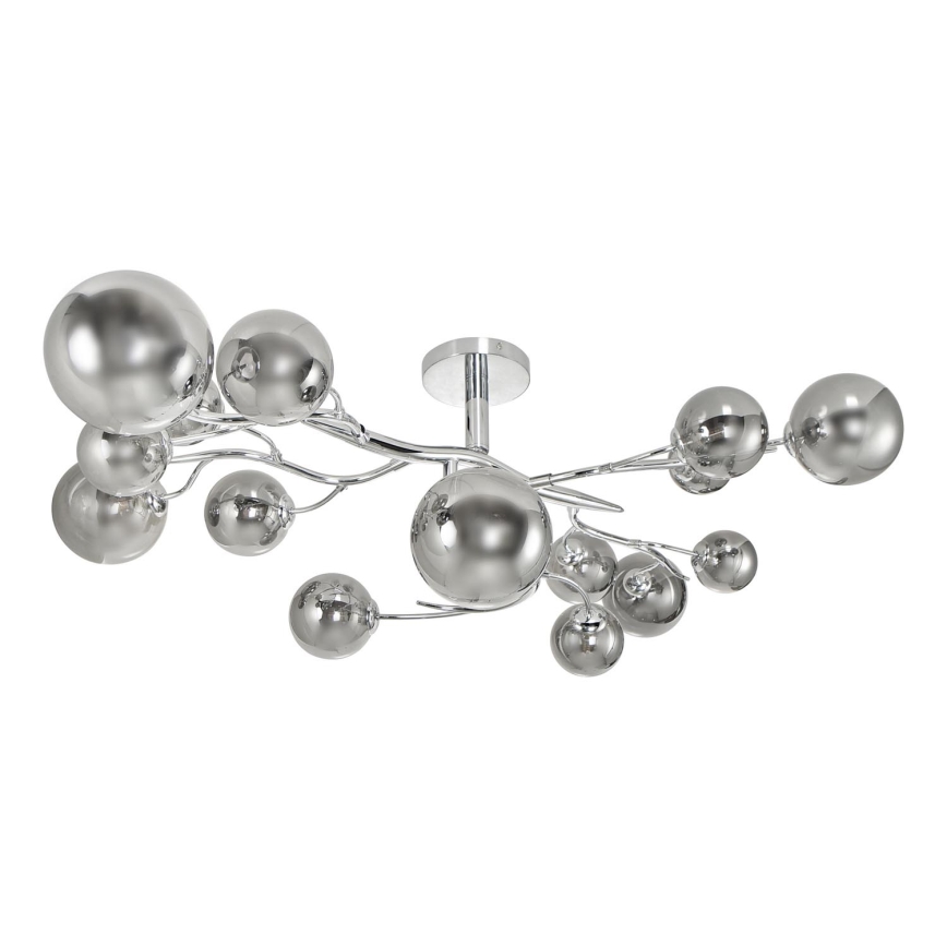 Brilagi - Plafonnier LED MISTEL 15xG9/3W/230V chrome brillant/fumé