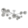 Brilagi - Plafonnier LED MISTEL 15xG9/3W/230V chrome brillant/fumé