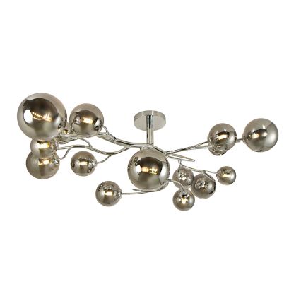 Brilagi - Plafonnier LED MISTEL 15xG9/3W/230V chrome brillant/fumé