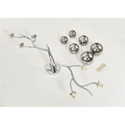 Brilagi - Plafonnier LED MISTEL 6xG9/3W/230V chrome brillant/fumé