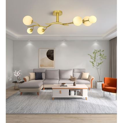 Brilagi - Plafonnier LED MISTEL 6xG9/3W/230V doré/blanc