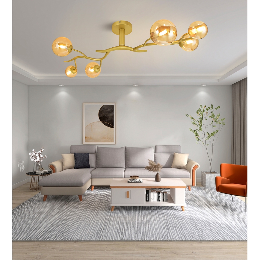 Brilagi - Plafonnier LED MISTEL 6xG9/3W/230V doré