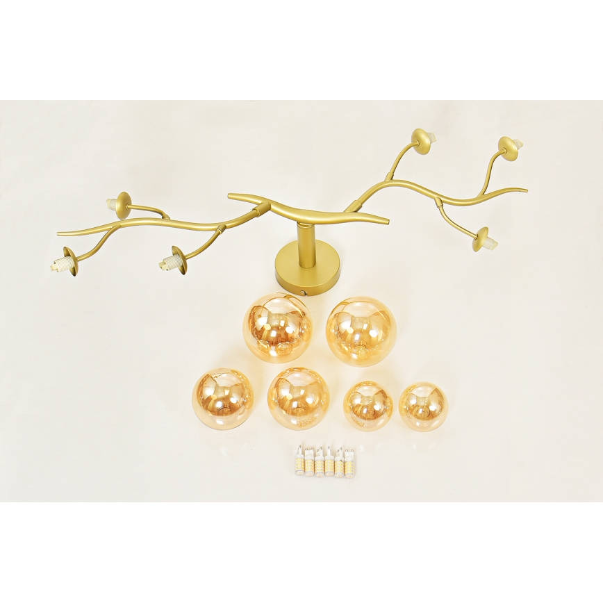 Brilagi - Plafonnier LED MISTEL 6xG9/3W/230V doré