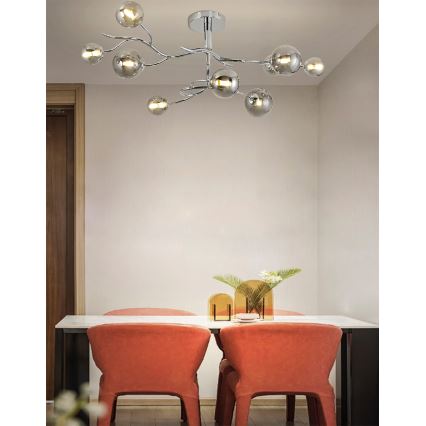 Brilagi - Plafonnier LED MISTEL 9xG9/3W/230V chrome brillant/fumé