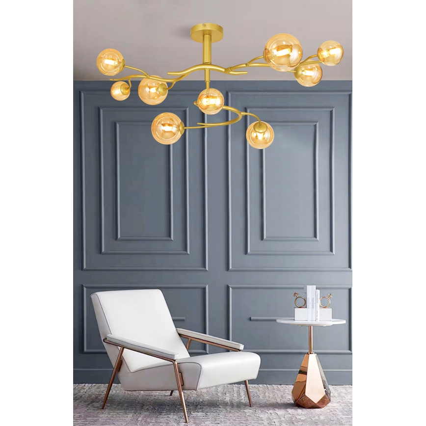 Brilagi - Plafonnier LED MISTEL 9xG9/3W/230V doré