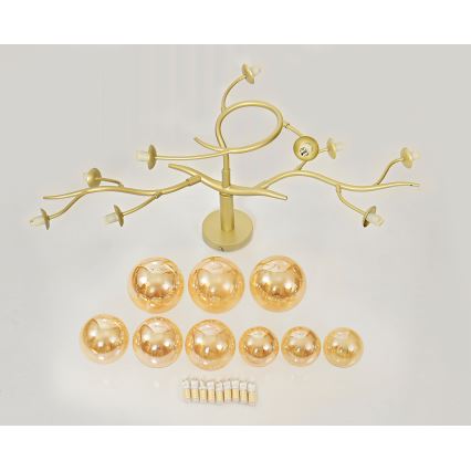 Brilagi - Plafonnier LED MISTEL 9xG9/3W/230V doré