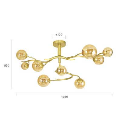 Brilagi - Plafonnier LED MISTEL 9xG9/3W/230V doré