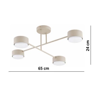 Brilagi - Plafonnier LED MONO 4xGX53/30W/230V, beige