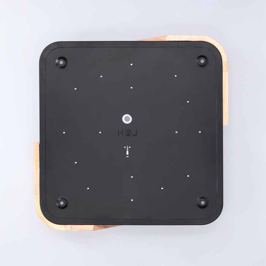 Brilagi - Plafonnier LED PILANA LED/24W/230V chêne/noir 32x32 cm