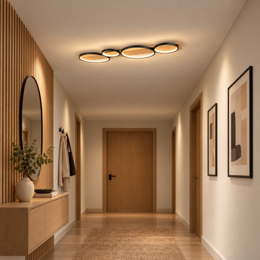 BRILAGI - Plafonnier LED PLANK LED/38W/230V 4000K 40x120 cm, finition bois