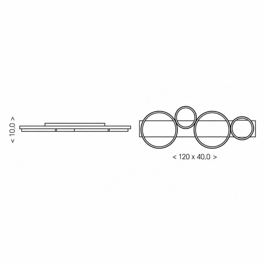 BRILAGI - Plafonnier LED PLANK LED/38W/230V 4000K 40x120 cm, finition bois