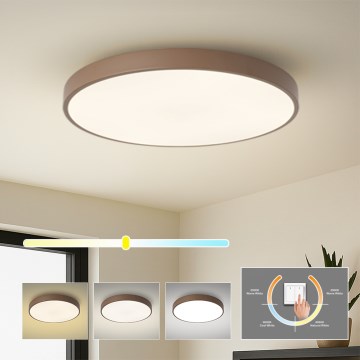 Brilagi - Plafonnier LED POOL 100 W / 230 V, 3000/4000/6000 K, Ø 80 cm, marron
