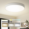 Brilagi - Plafonnier LED POOL 100 W / 230 V, 3000/4500/6000 K, Ø 80 cm, blanc