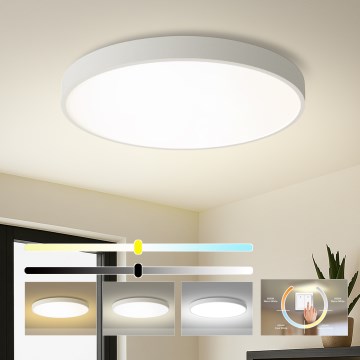 Brilagi - Plafonnier LED POOL 100 W / 230 V, 3000/4500/6000 K, Ø 80 cm, blanc