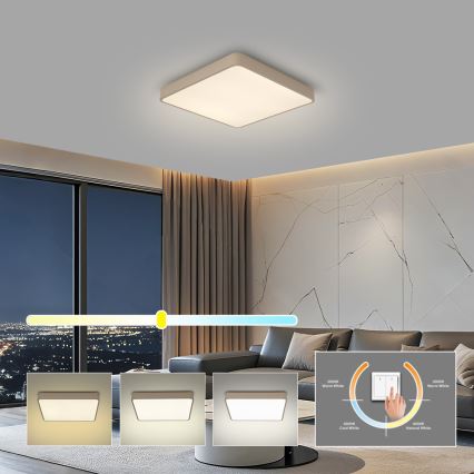 Brilagi - Plafonnier LED POOL 36W/230V 3000/4000/6000K 40x40 cm beige