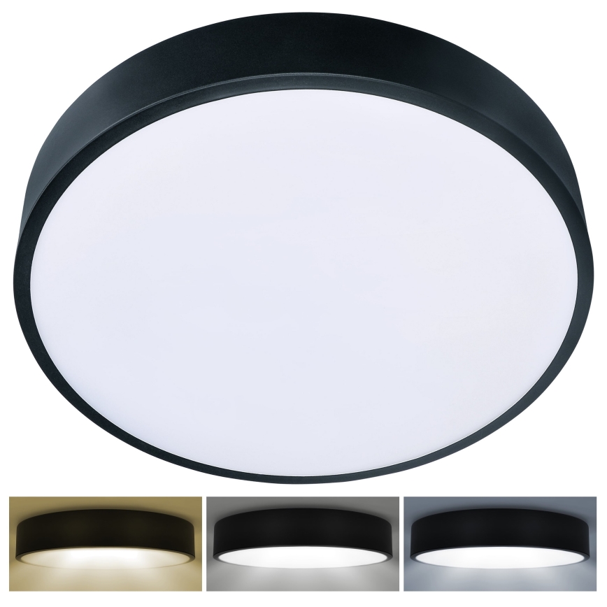 Brilagi - Plafonnier LED POOL, 48 W, 230 V, 3000/4500/6000 K, Ø 40 cm, noir