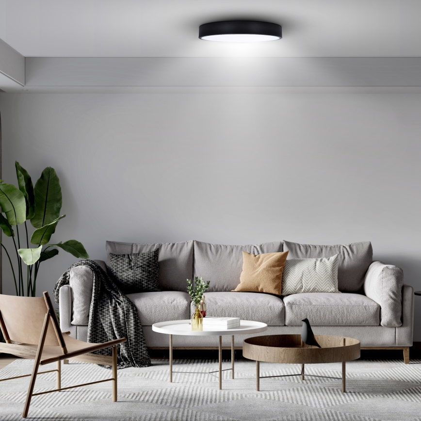 Brilagi - Plafonnier LED POOL, 48 W, 230 V, 3000/4500/6000 K, Ø 40 cm, noir