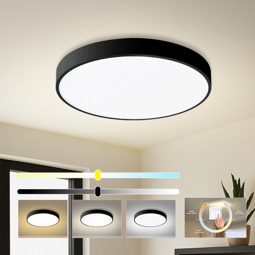 Brilagi - Plafonnier LED POOL 60 W 230 V 3000/4500/6000 K Ø 60 cm noir