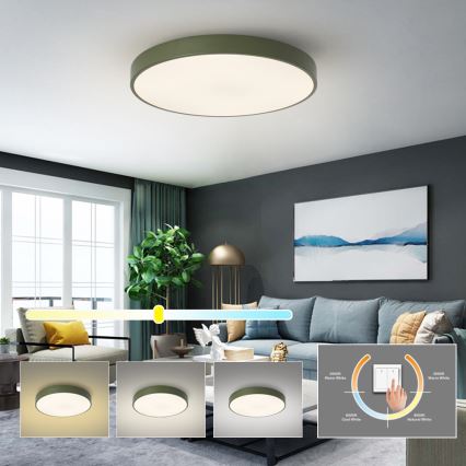 Brilagi - Plafonnier POOL LED/60W/230V 3000/4000/6000K Ø 60 cm vert