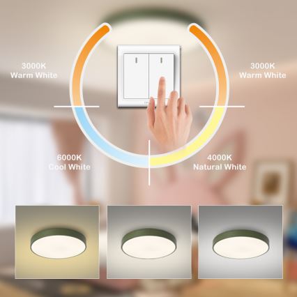 Brilagi - Plafonnier POOL LED/60W/230V 3000/4000/6000K Ø 60 cm vert