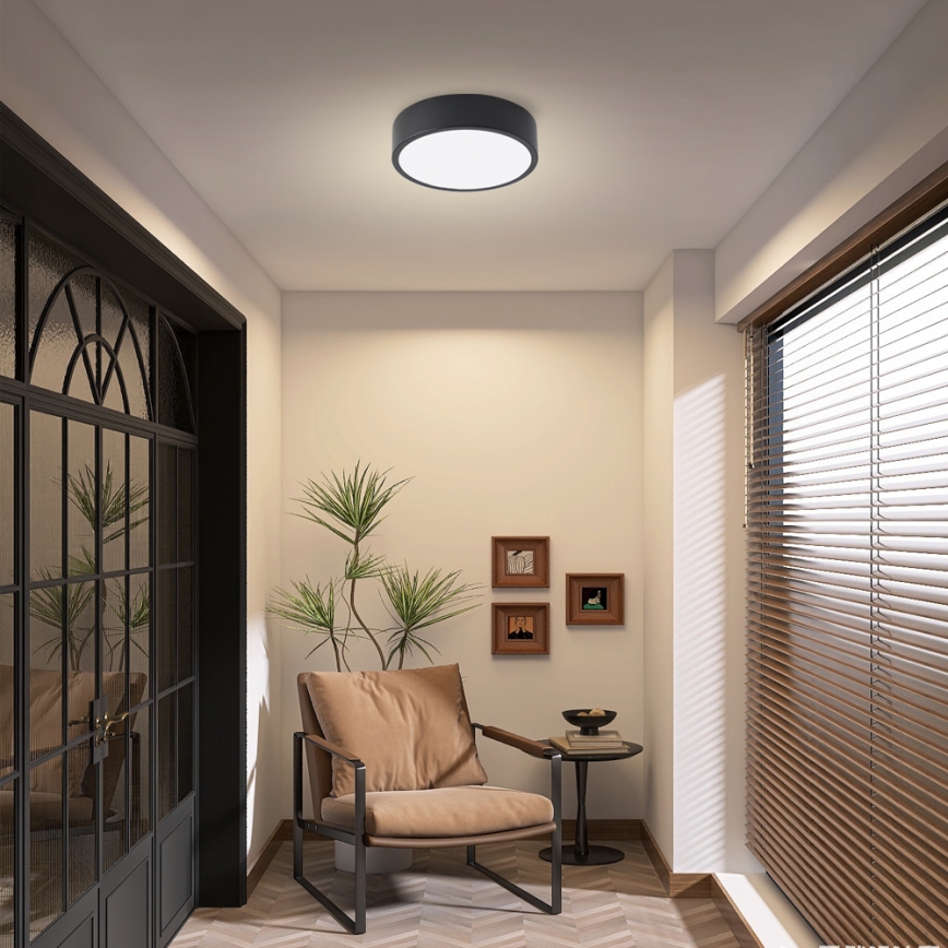 Brilagi - Plafonnier LED POOL LED/18W/230V 3000/4000/6000K Ø 20 cm noir