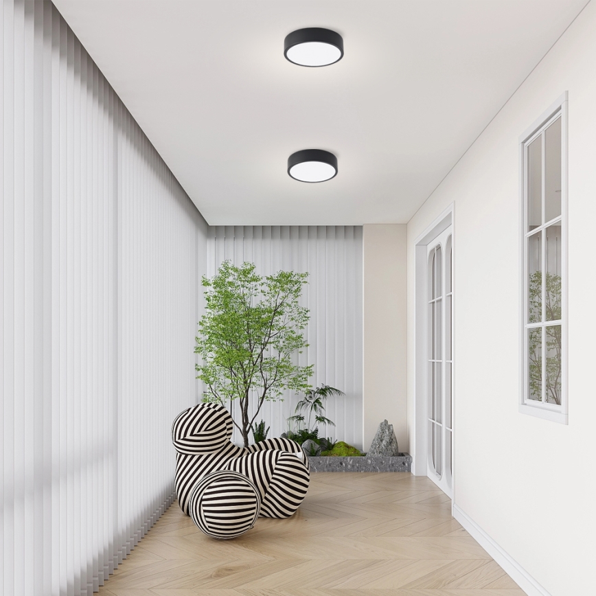 Brilagi - Plafonnier LED POOL LED/18W/230V 3000/4000/6000K Ø 20 cm noir
