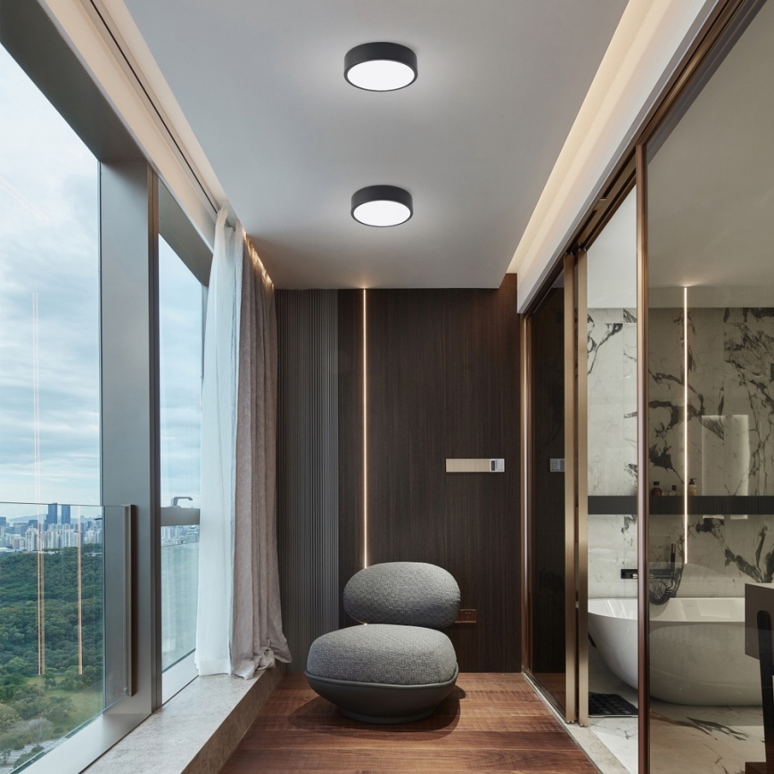 Brilagi - Plafonnier LED POOL LED/18W/230V 3000/4500/6000K Ø 20 cm noir