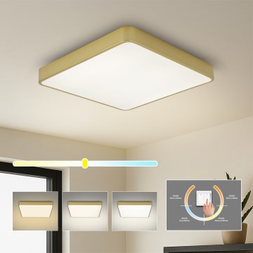 Brilagi - Plafonnier LED POOL LED/36W/230V 3000/4500/6000K 40x40 cm doré