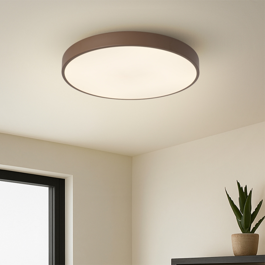 Brilagi - Plafonnier LED POOL, 48W, 230V, 3000/4000/6000K, Ø 40 cm, marron