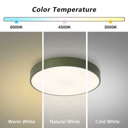 Brilagi - Plafonnier LED POOL LED/48W/230V 3000/4000/6000K pr. 40 cm vert