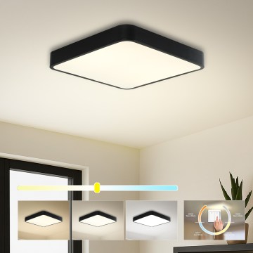 Brilagi - Plafonnier LED POOL SQUARE LED/36W/230V 3000/4000/6000K 40x40 cm noir