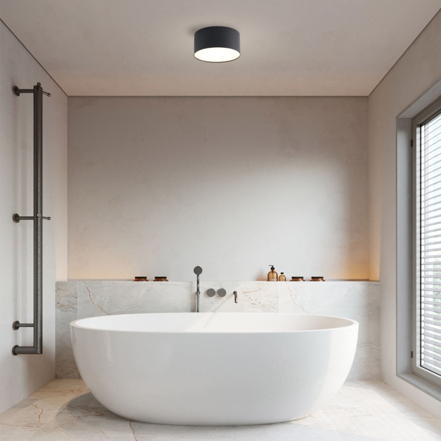 Brilagi - Plafonnier LED de salle de bains FORIS LED/14W/230V Ø 12 cm noir IP44