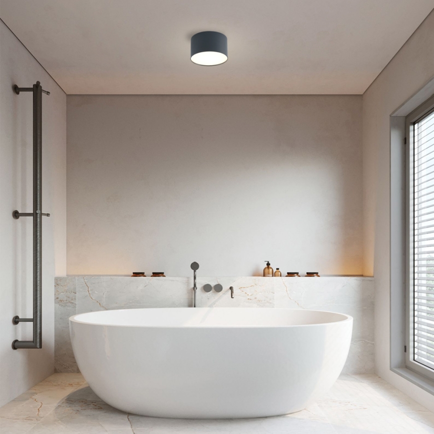 Brilagi - Plafonnier LED pour salle de bains FORIS LED/9W/230V Ø 9 cm anthracite IP44 CRI 90