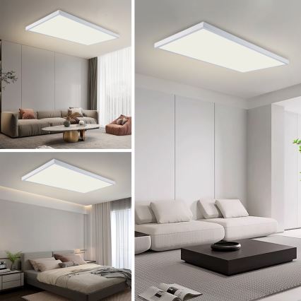 Brilagi - Plafonnier LED pour salle de bains FRAME LED/96W/230V 120x60 cm 3000/4000/6000K IP44 blanc
