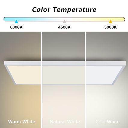 Brilagi - Plafonnier LED pour salle de bains FRAME LED/96W/230V 120x60 cm 3000/4000/6000K IP44 blanc